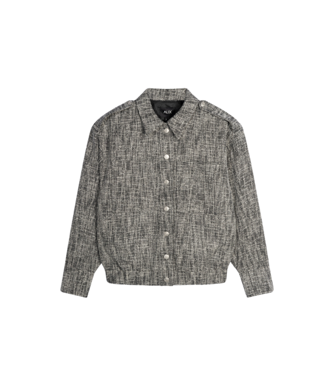 Alix the Label Boucle jacket black white