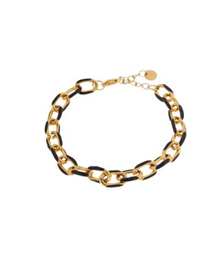 Label Kiki Black chain bracelet gold
