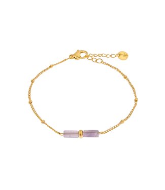Label Kiki Purple tube bracelet gold