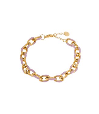 Label Kiki Purple chain bracelet gold