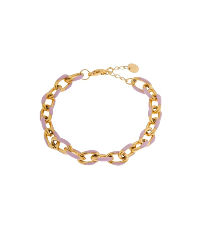 Label Kiki Purple chain bracelet gold