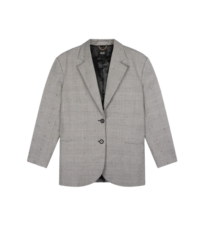 Alix the Label Special checked blazer black white