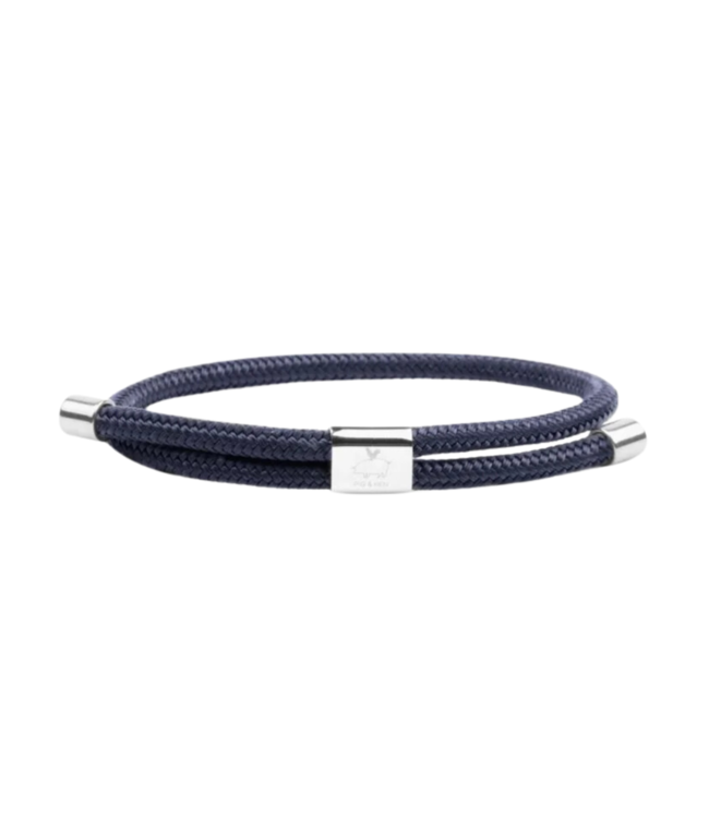 Pig & Hen Little lewis 4mm navy silver