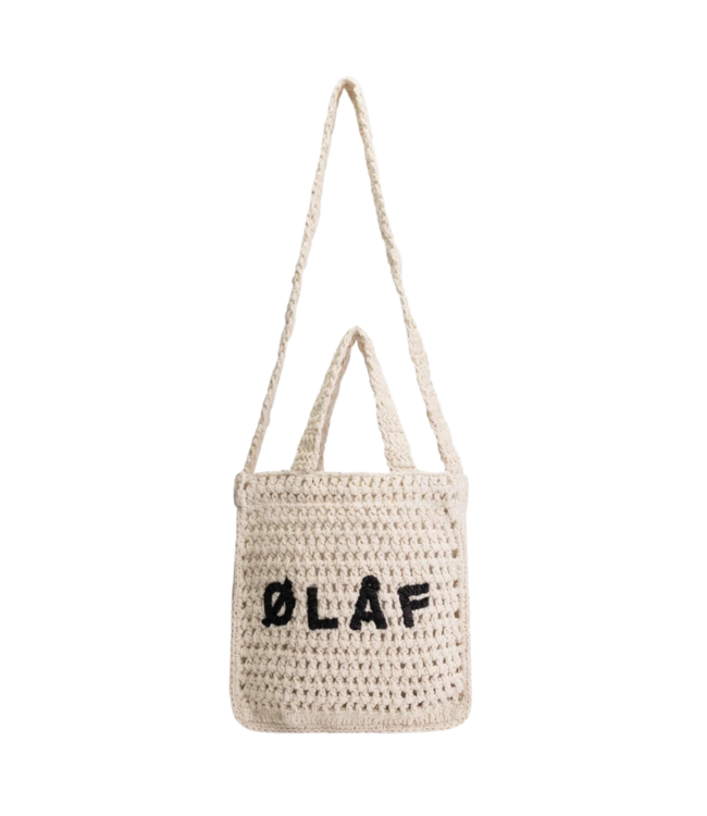 Olaf Mini crochet tote bag off white