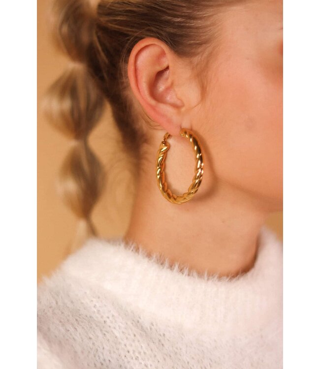 Label Kiki Label Kiki Knotbound hoop gold
