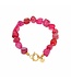 Label Kiki  Magenta majesty bracelet gold