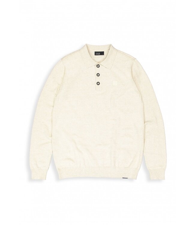 Butcher of Blue Lt Clifden Polo L/S Beige Grey