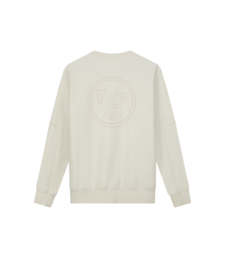 Olaf Face chainstitch crewneck off white