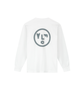 Olaf Pixelated face tee ls optical white