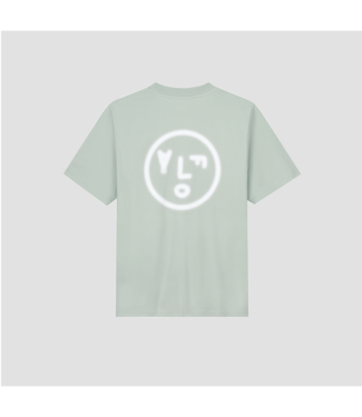 Olaf Pixelated face tee pale green