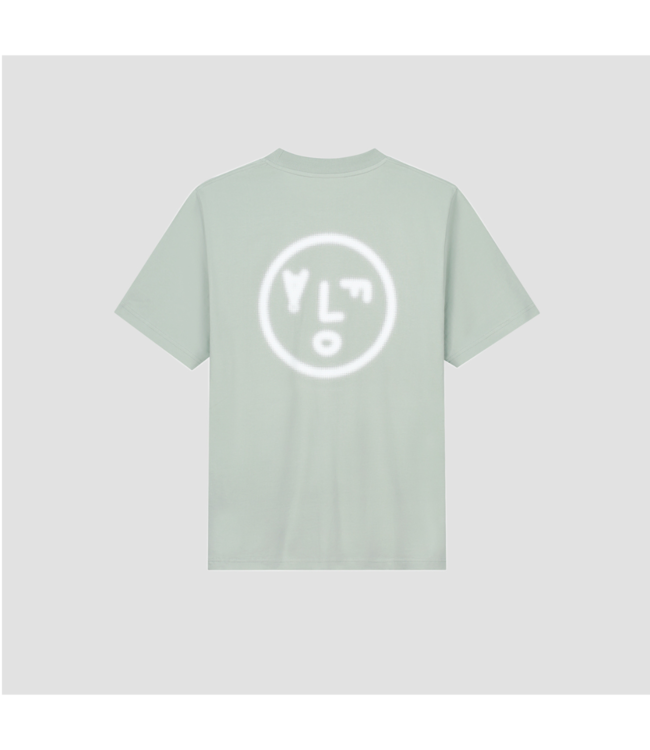 Olaf Pixelated face tee pale green M160101-PALE GREEN