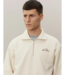 Les Deux Crew Half-Zip Sweatshirt Light Ivory/Walnut LDM200134-218855