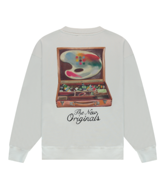 The New Originals Paint box crewneck sweat white alyssum