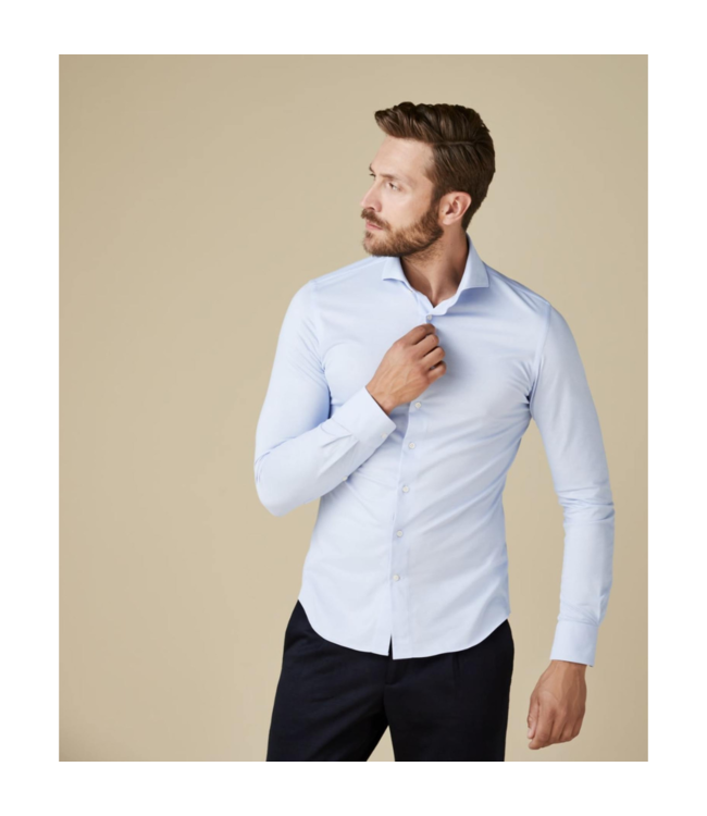 Profuomo Japanese knitted Shirt blue PP2HC10009-BLUE