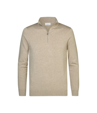 Profuomo Pullover halfzip beige