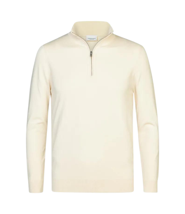 Profuomo Pullover halfzip  off white