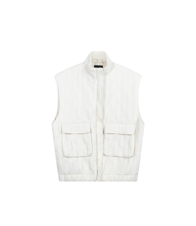 Alix the Label Soft nylon waistcoat light ecru 2402404512-017