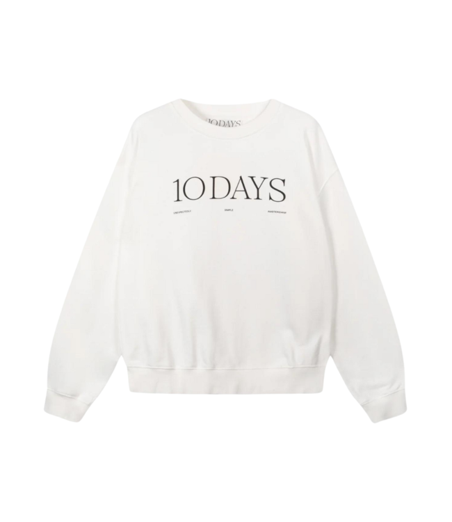 10Days Logo jumper ecru 20-803-4201-1002