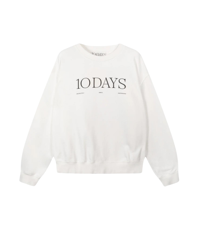 10Days Logo sweater ecru 20-803-4201-1002