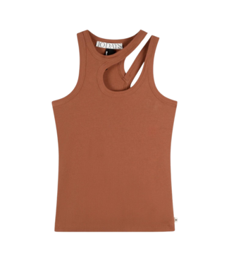 10Days Cut-out tank top rib saddle brown