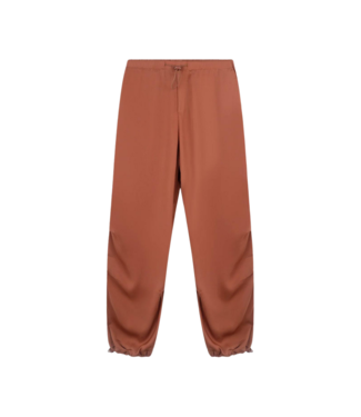 10Days Satin parachute pants saddle brown