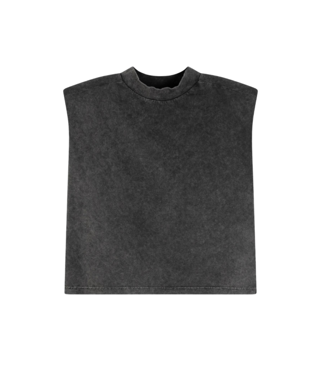 WASHED MAYO OVERSIZED DOUBLE SLEEVE TEE HORSEBALL CHARCOAL GREY