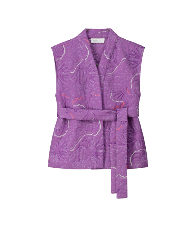 POM Amsterdam gilet quilted purple