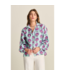 POM Amsterdam blouse violet flower aqua multi colour