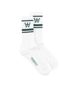 Wood Wood Con 2-pack socks white green