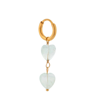 Label Kiki Fluorite heart hoop gold