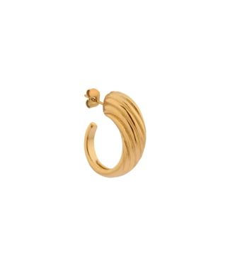 Label Kiki Big wave hoop gold