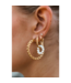 Label Kiki Flat braid hoop gold KSH2031-GOLD