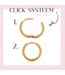 Label Kiki White clover hoop gold KSH1981-GOLD