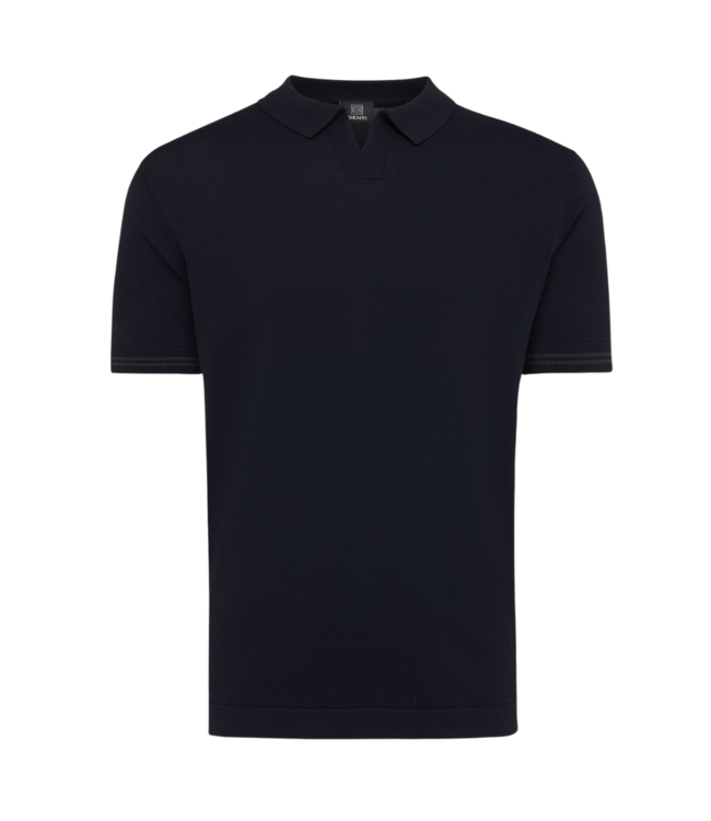 Genti Polo no buttons s/s black K9118-1260-020