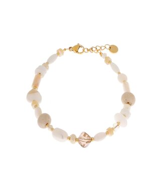 Label Kiki White beach bracelet gold