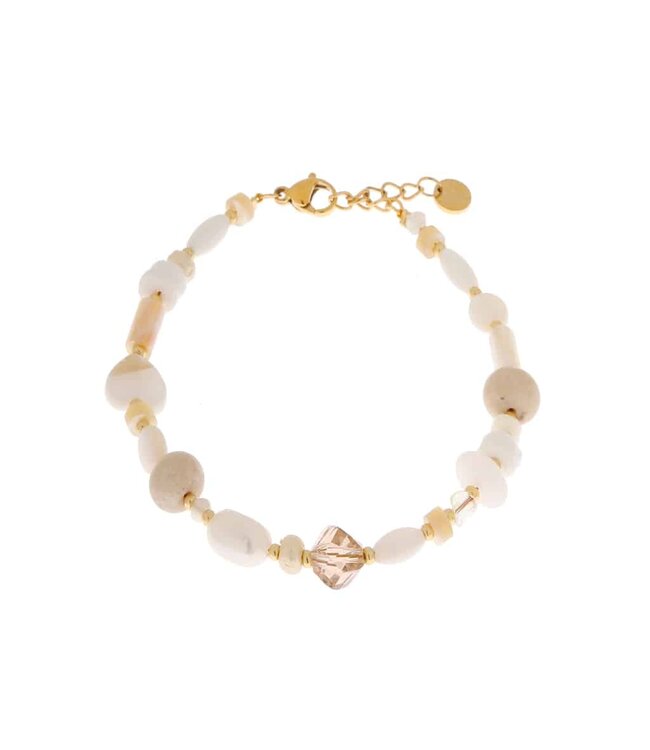 Label Kiki White beach bracelet gold KSA2331-GOLD