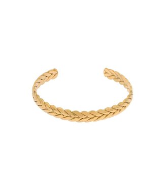 Label Kiki Braided bangle bracelet gold