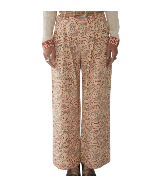 Maison Hotel Elvis paisley indira pant creme ELVIS-CREME