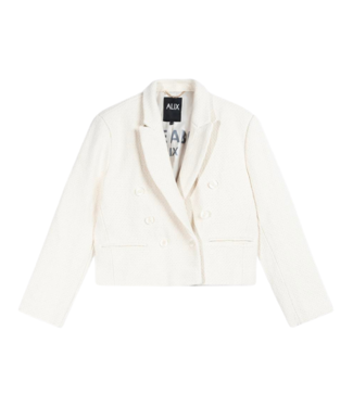 Alix the Label Heavy crochet blazer light ecru