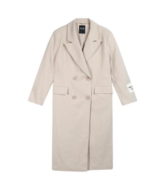 Alix the Label Pinstripe coat sand 2403402565-662