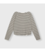 10Days Cropped icon sweater stripes ecru/black 20-818-4202-3006