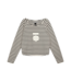 10Days Cropped icon sweater stripes ecru/black 20-818-4202-3006