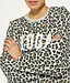 10Days raw edge statement jumper leopard light grey melee 20-822-4202-4001