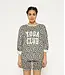 10Days raw edge statement sweater leopard light grey melee 20-822-4202-4001