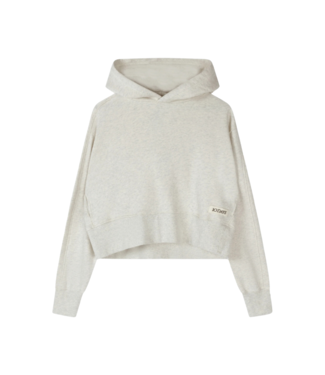 10Days cropped hoodie soft white melee