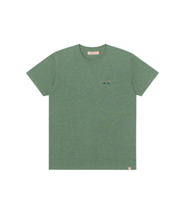 Revolution Regular T-shirt Dustgreen-melange 1342 BUS-Dustgreen-melange