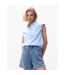 Catwalk Junkie Cropped sleeves blouse blue 2402026212-300