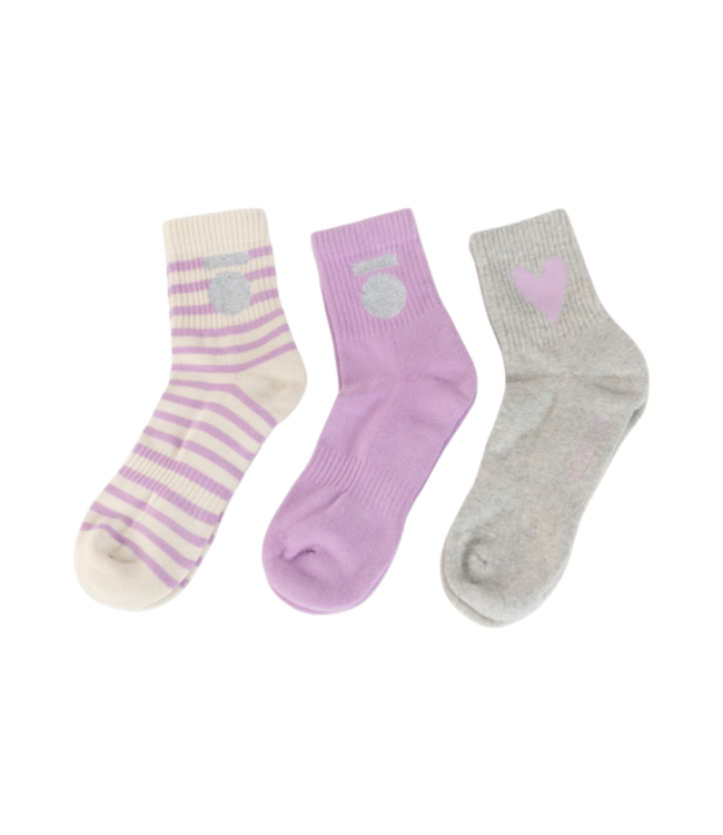 10Days Short socks 3-pack violet 20-936-4202-1275