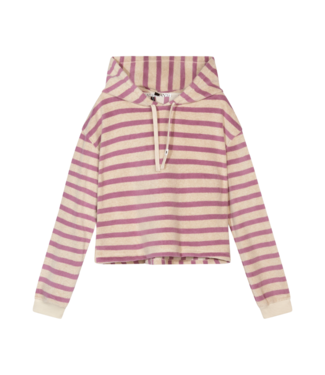 10Days Hoodie toweling stripes dust/violet