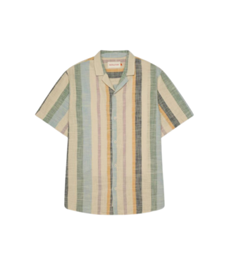 Revolution Short-sleeved Cuban Shirt Dustgreen